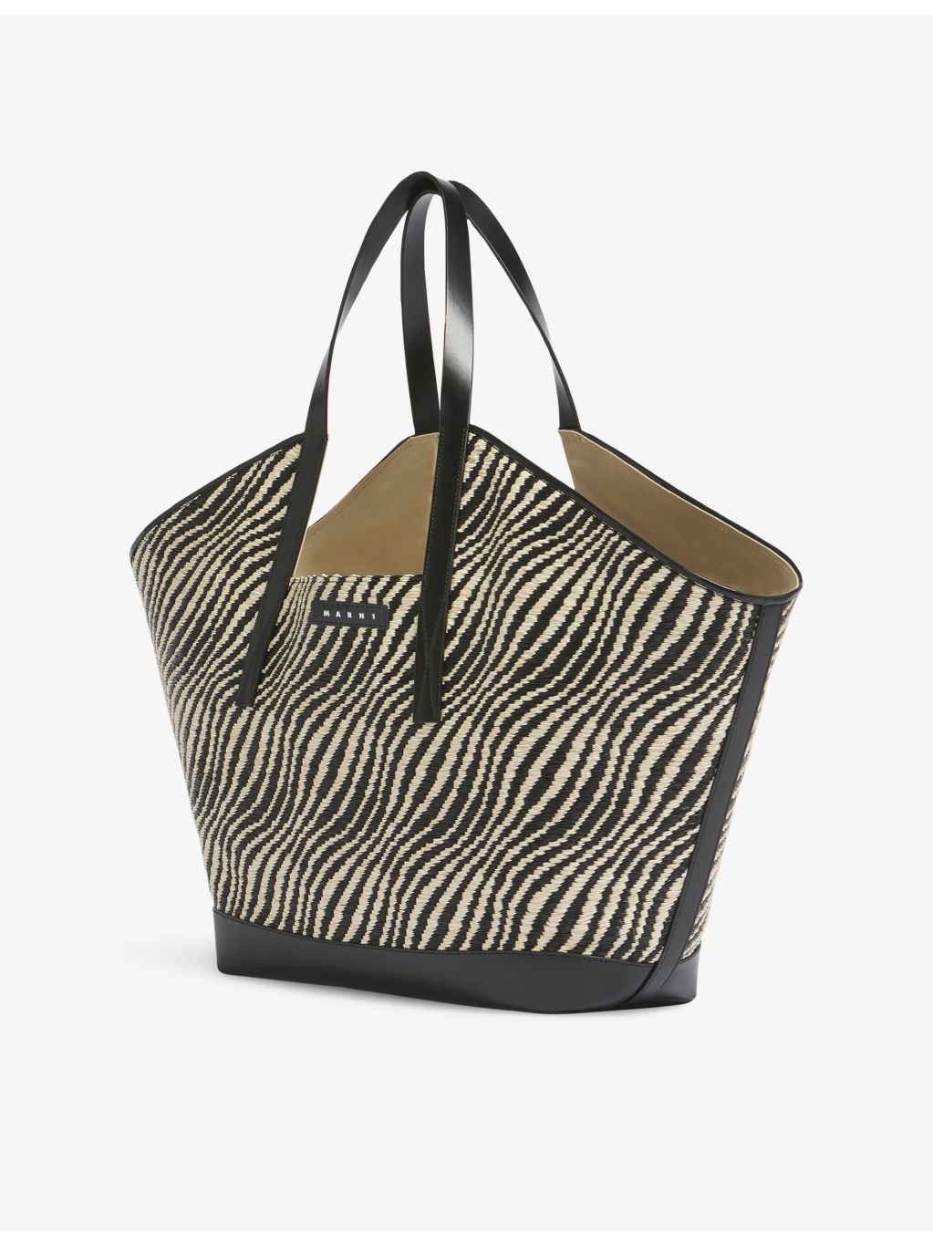 Marni Waves Woven Tote Bag 65cm wide, imported from the UK