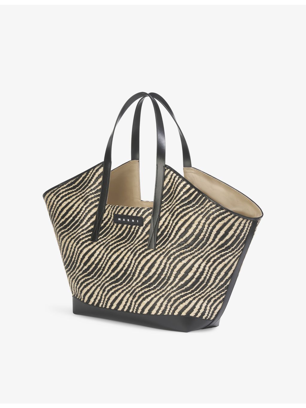 Marni Waves Woven Tote Bag 65cm wide, imported from the UK