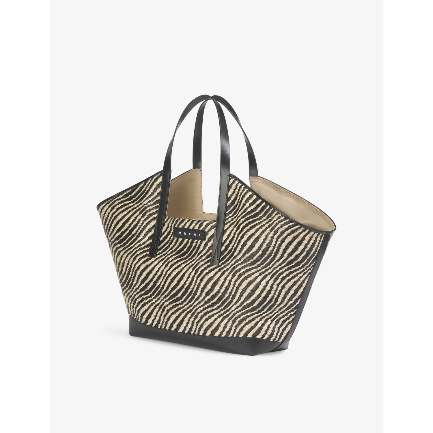 Marni Waves Woven Tote Bag 65cm wide, imported from the UK
