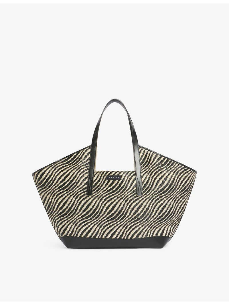 Marni Waves Woven Tote Bag 65cm wide, imported from the UK