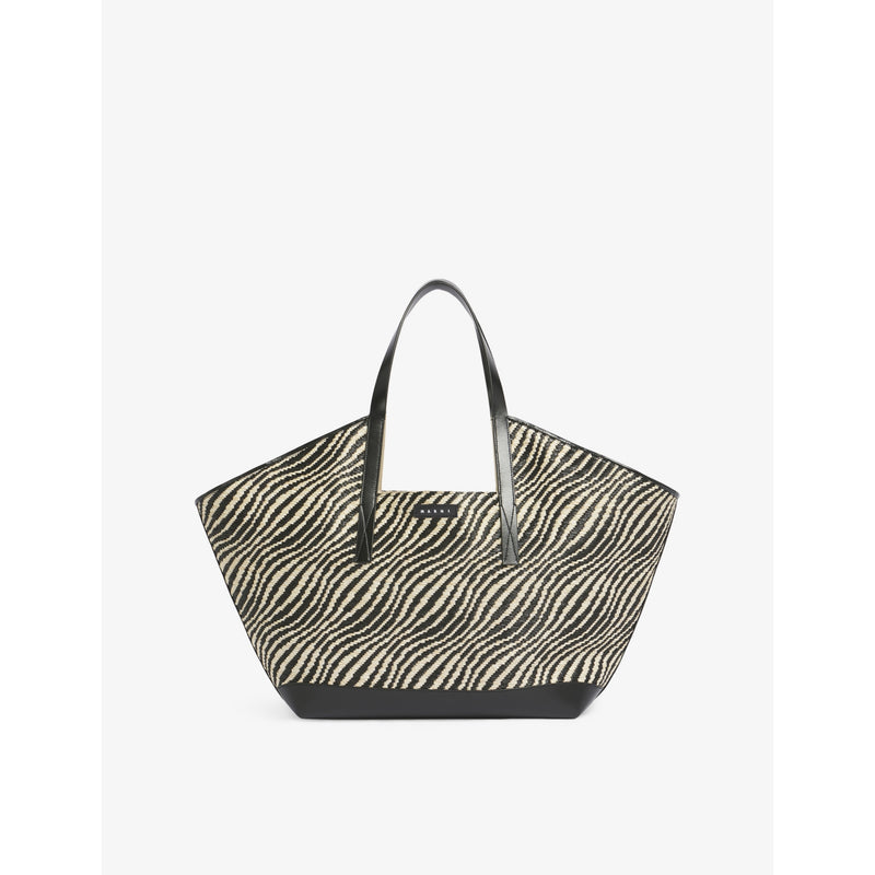 Marni Waves Woven Tote Bag 65cm wide, imported from the UK