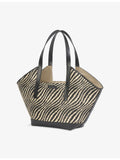 Marni woven tote bag with raffia effect and leather handles, UK version