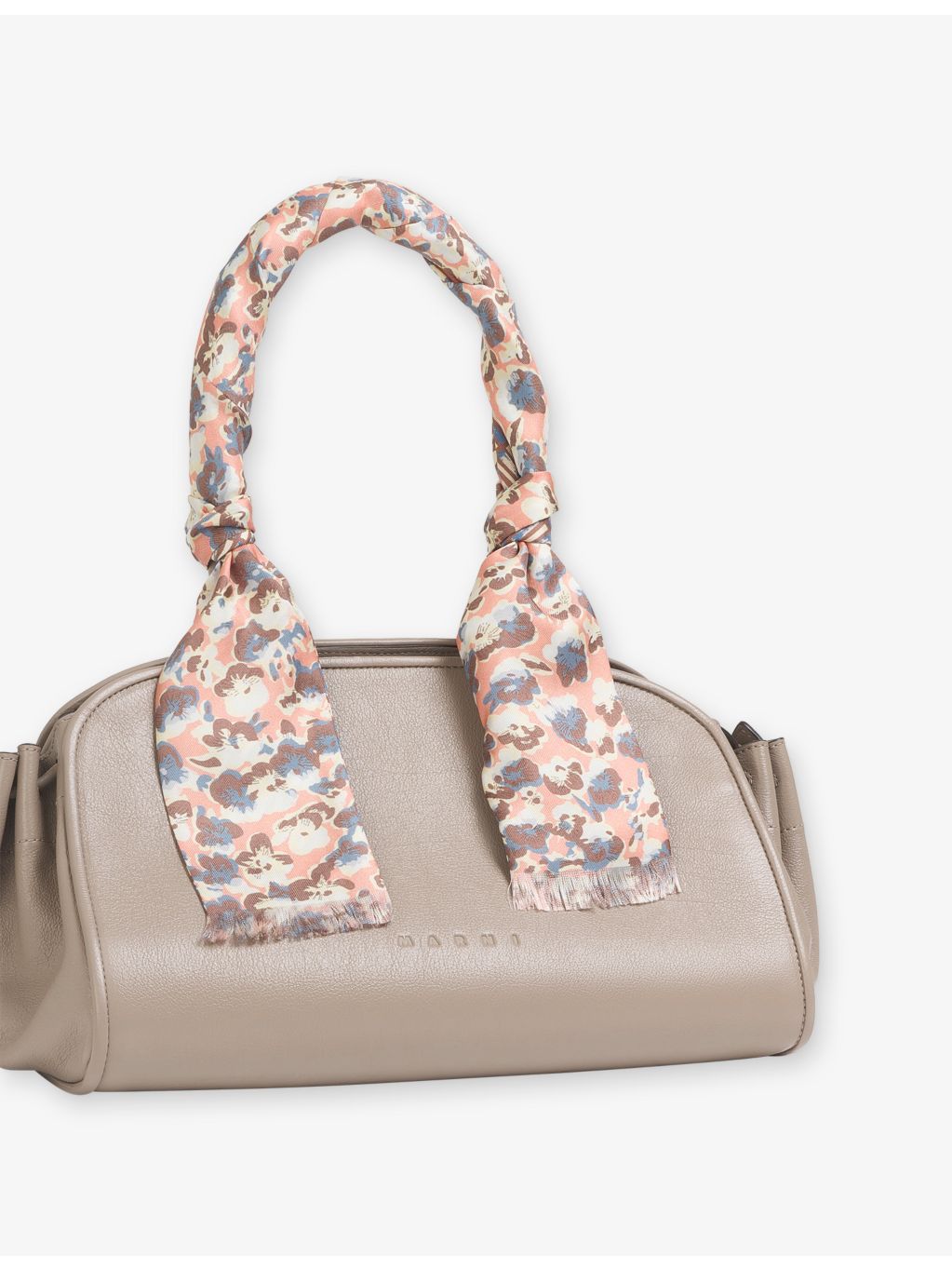 Marni printed slim silk scarf with micro-floral pattern, imported from the UK