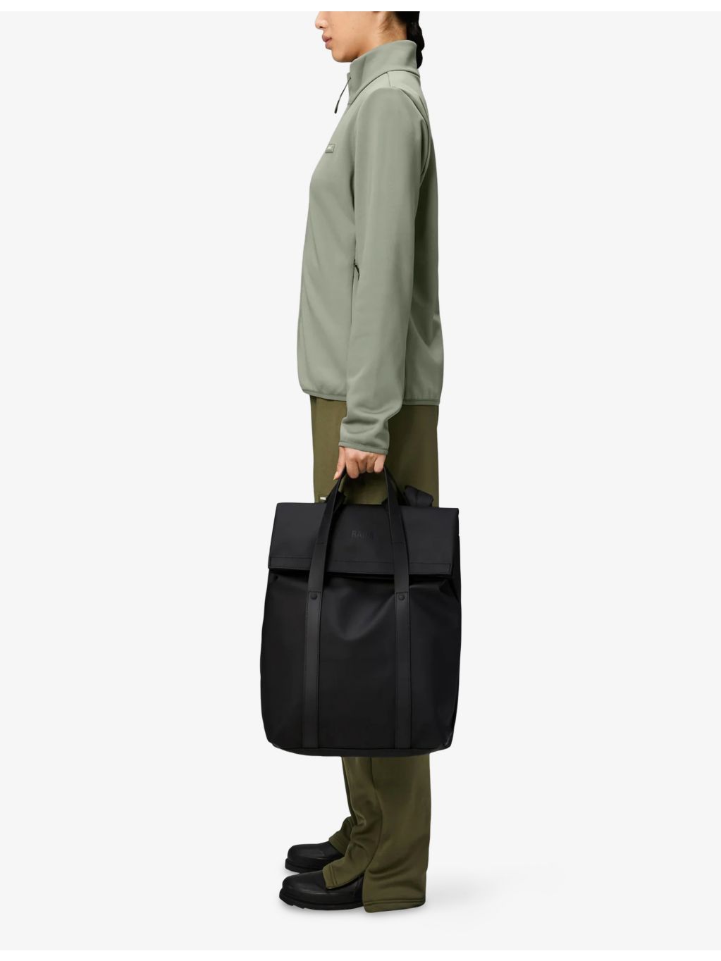 Rains waterproof shell rolltop rucksack, imported from the UK