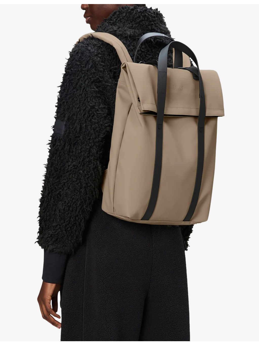 Rains shell rucksack roll-top 16 inch, imported from the UK