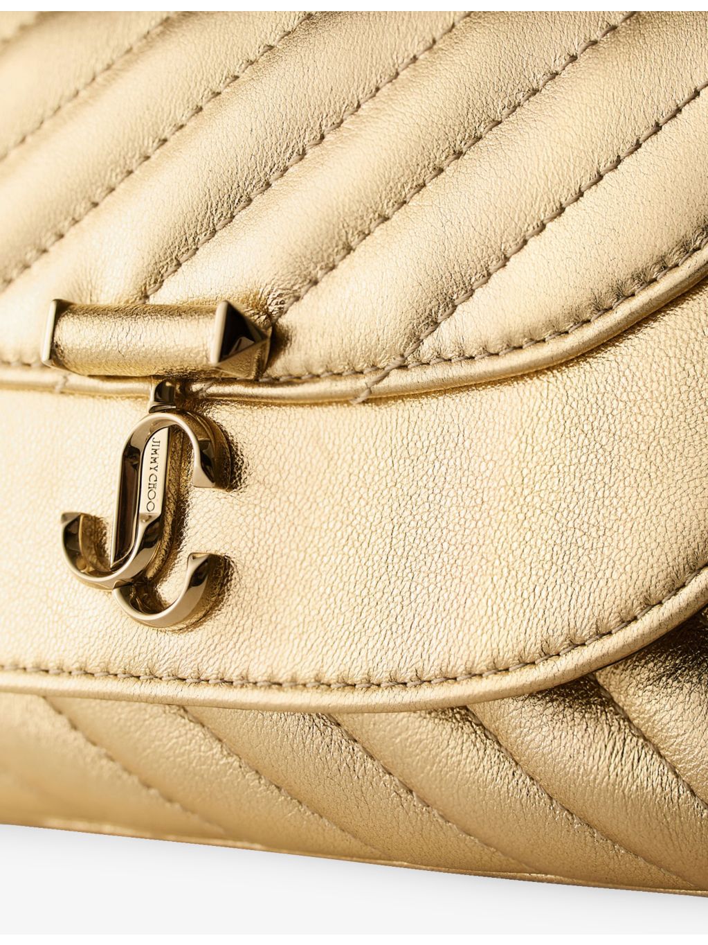 Jimmy Choo Curve small quilted metallic cross body bag (British brand)