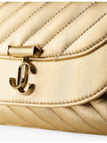 Jimmy Choo Curve small quilted metallic cross body bag (British brand)