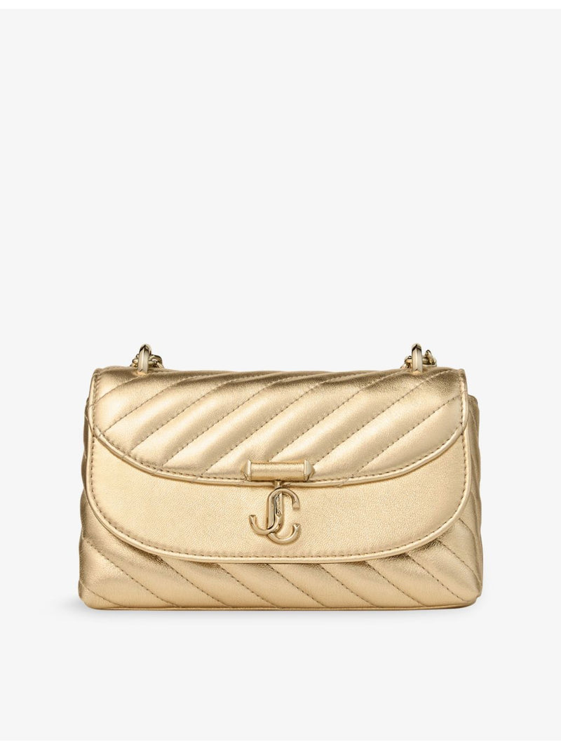 Jimmy Choo Curve small quilted metallic cross body bag (British brand)