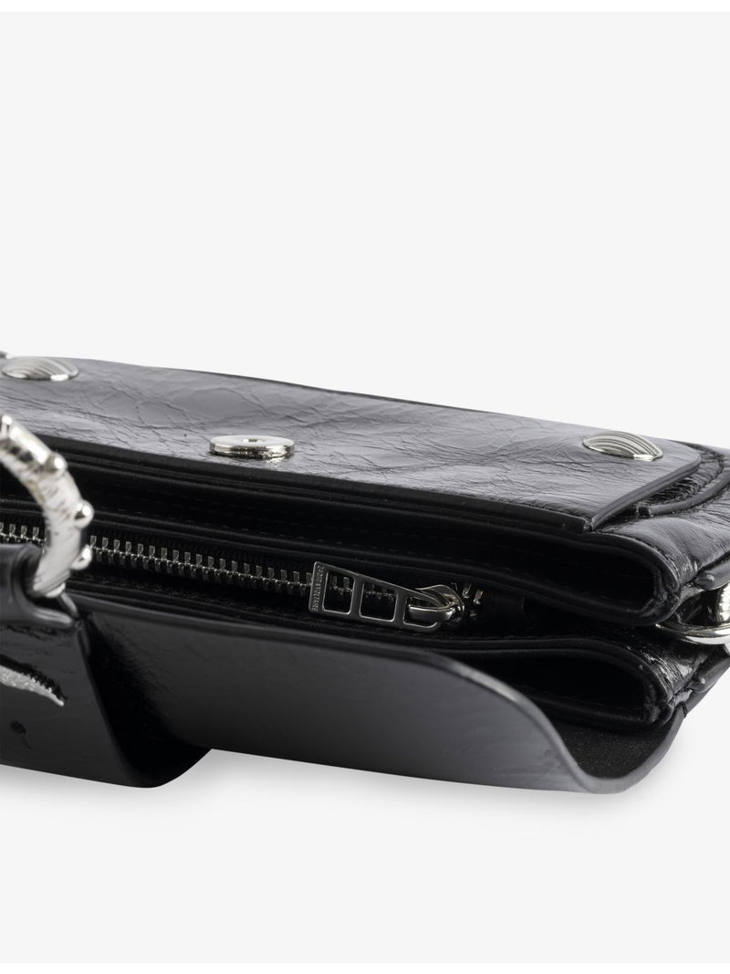 Zadig Voltaire Kate patent-leather wallet bag, imported from the UK