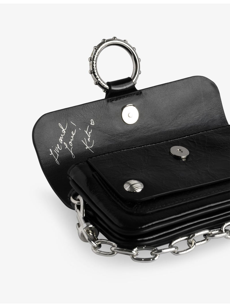 Zadig Voltaire Kate patent-leather wallet bag, imported from the UK