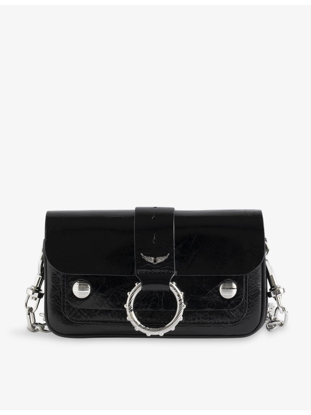 Zadig Voltaire Kate patent-leather wallet bag, imported from the UK