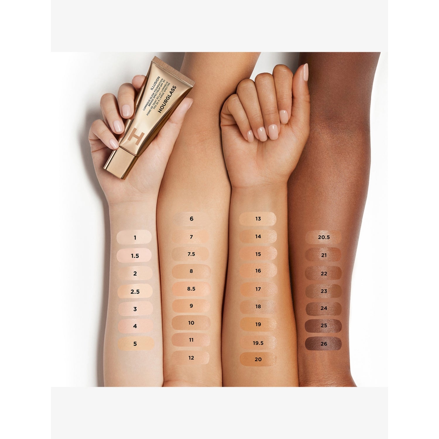 Hourglass Illusion Luminous Glow Foundation SPF 30 30ml - British product