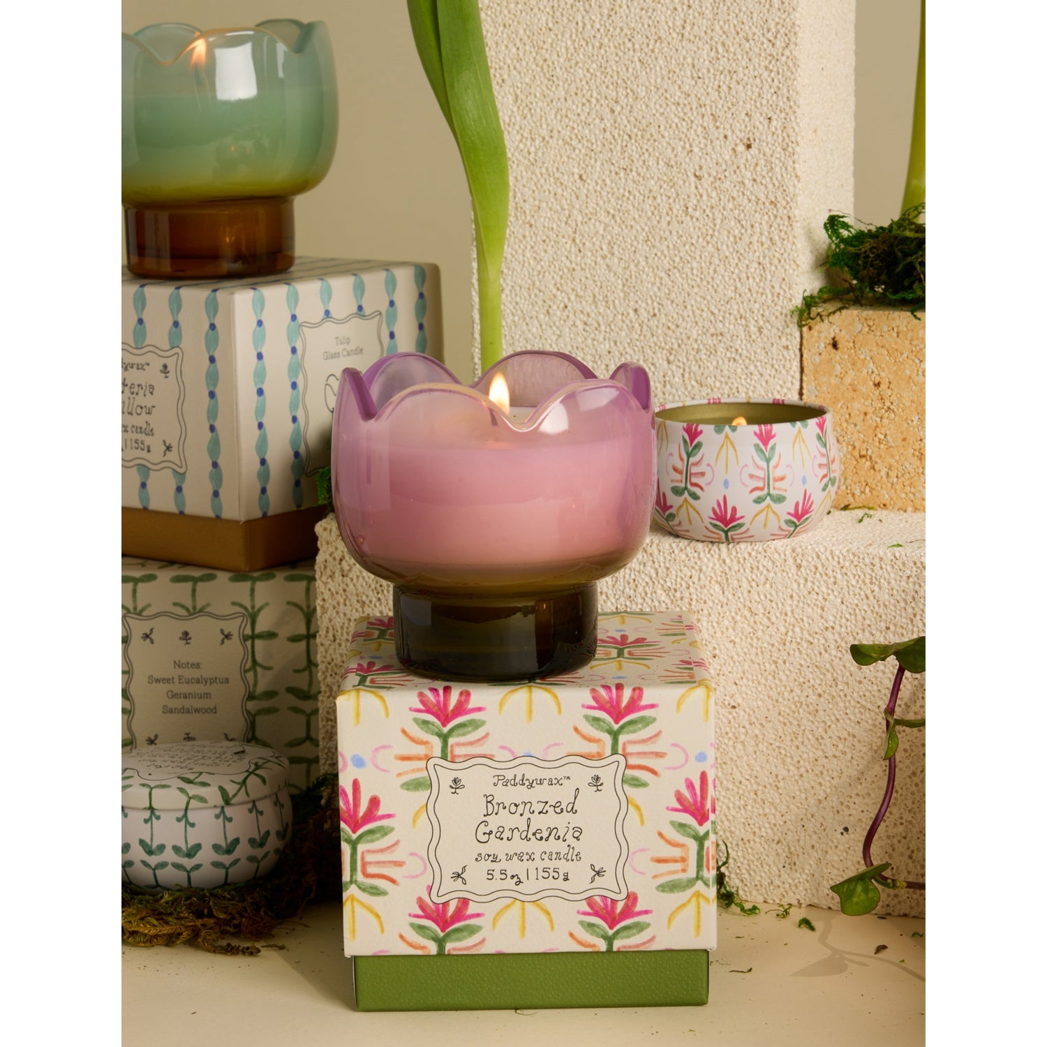 Paddywax Bronzed Gardenia candle 155g - British product