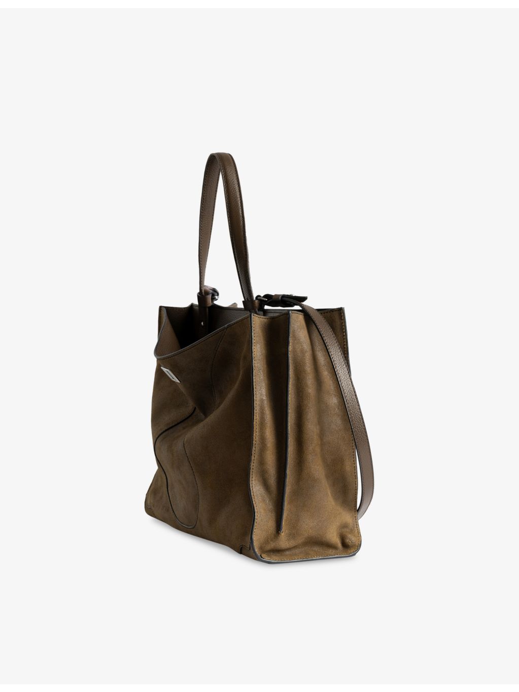 Zadig&Voltaire Jack suede top-handle handbag with shoulder strap (British brand)