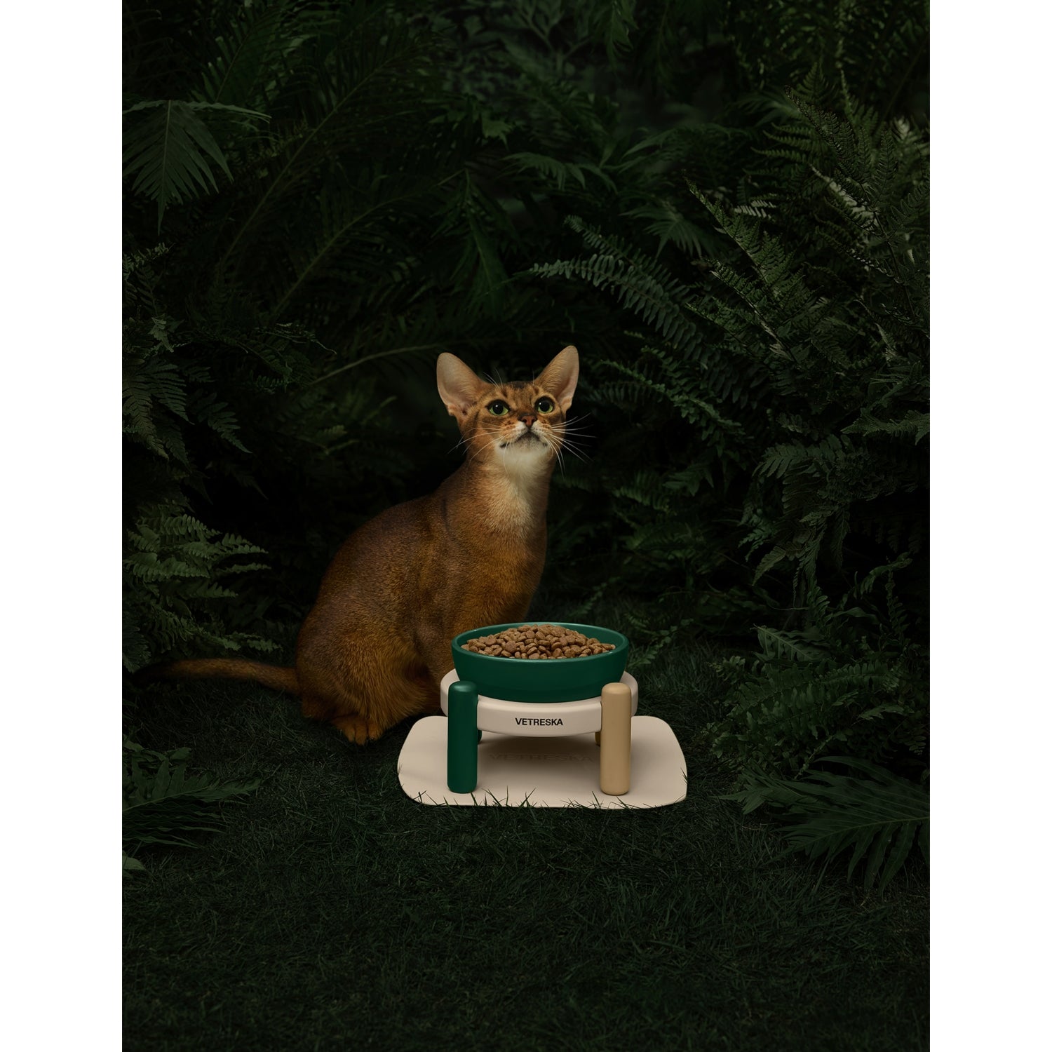Vetreska Santal Forest ceramic pet bowl set - British product