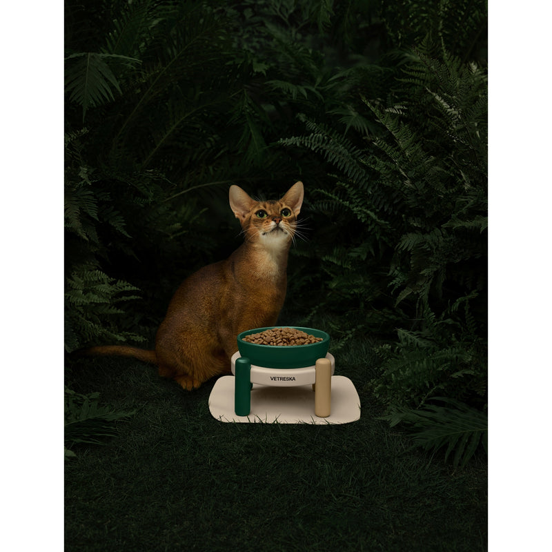 Vetreska Santal Forest ceramic pet bowl set - British product