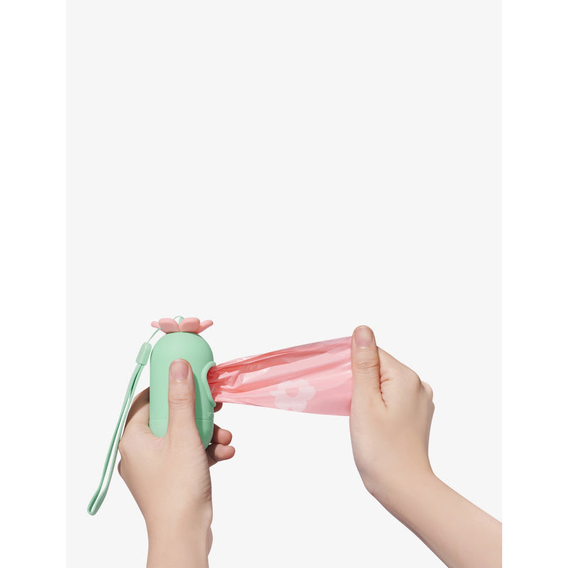 Vetreska Flora pet waste bag dispenser set with 15 bags - British product