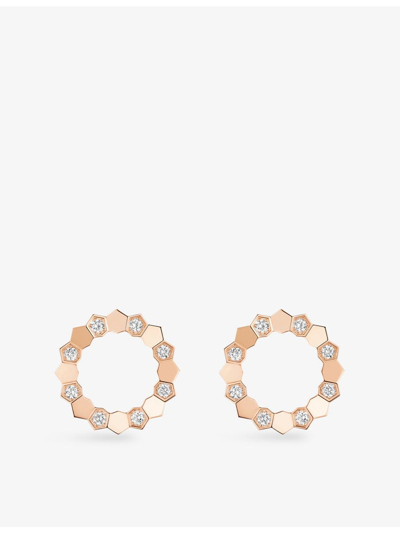 Chaumet 18ct rose-gold round diamond earring, UK version