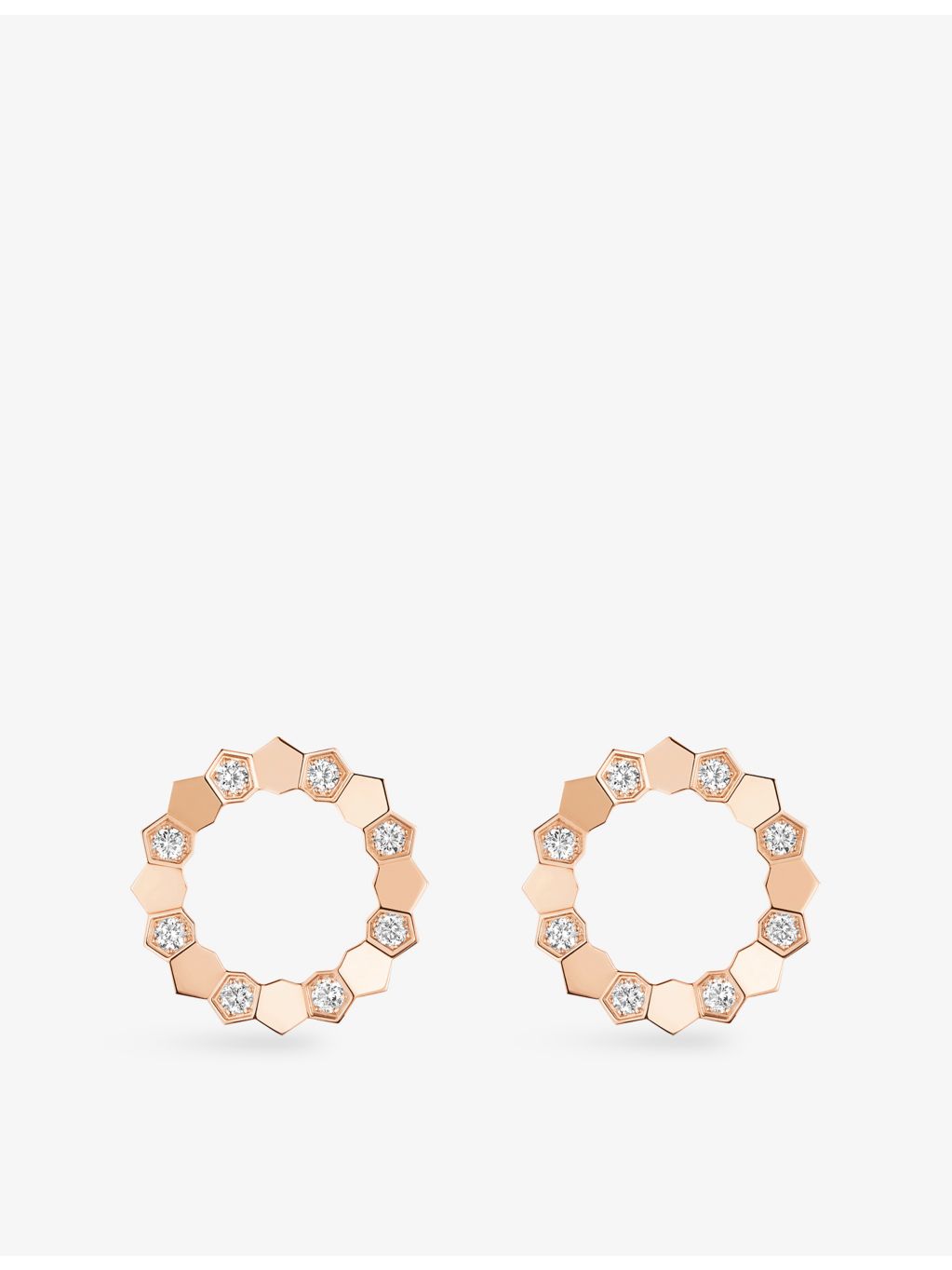 Chaumet 18ct rose-gold round diamond earring, UK version