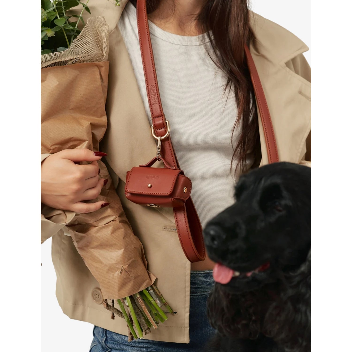 Cafide Jala vegan leather dog leash 140cm (British brand)