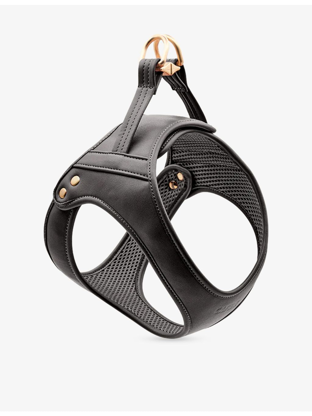 Cafide vegan-leather dog harness with zamak closure (British brand)