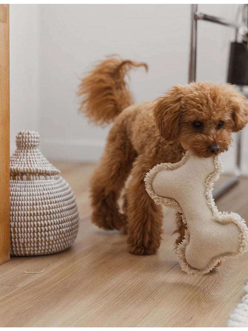 CAFIDE padded cotton dog bone toy 20cm (British brand)
