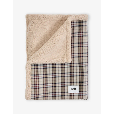 selfridges CAFIDE Toia Tartan Cotton and Faux-Fur Dog Blanket- Buy online at McGrocer