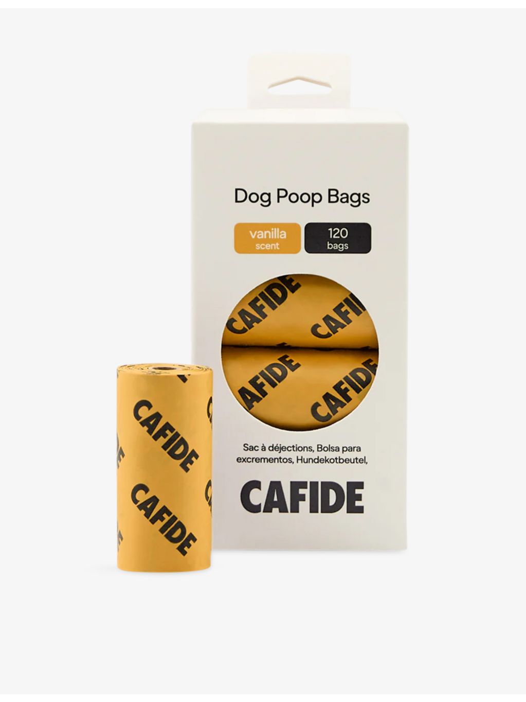 CAFIDE vanilla-scented dog waste bags pack of 120, imported from the UK
