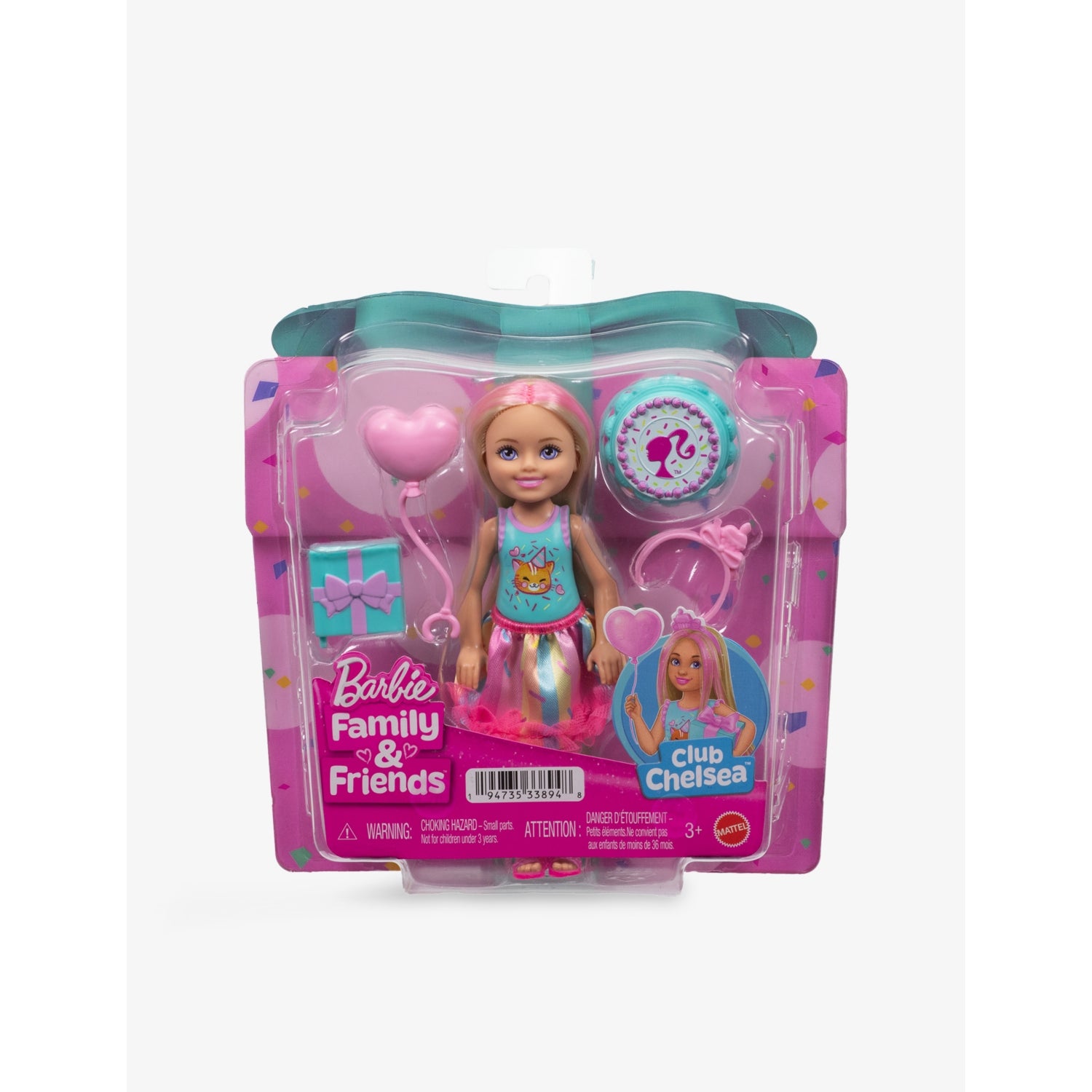 Barbie Chelsea Birthday Doll 16cm, imported from the UK