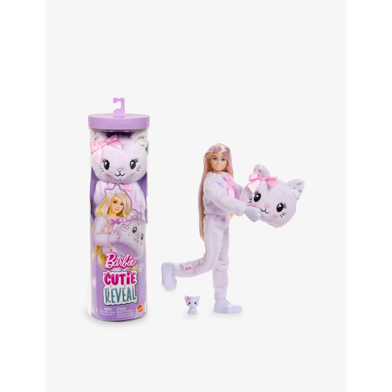 Barbie Cutie Reveal purple kitten playset 30cm, UK version
