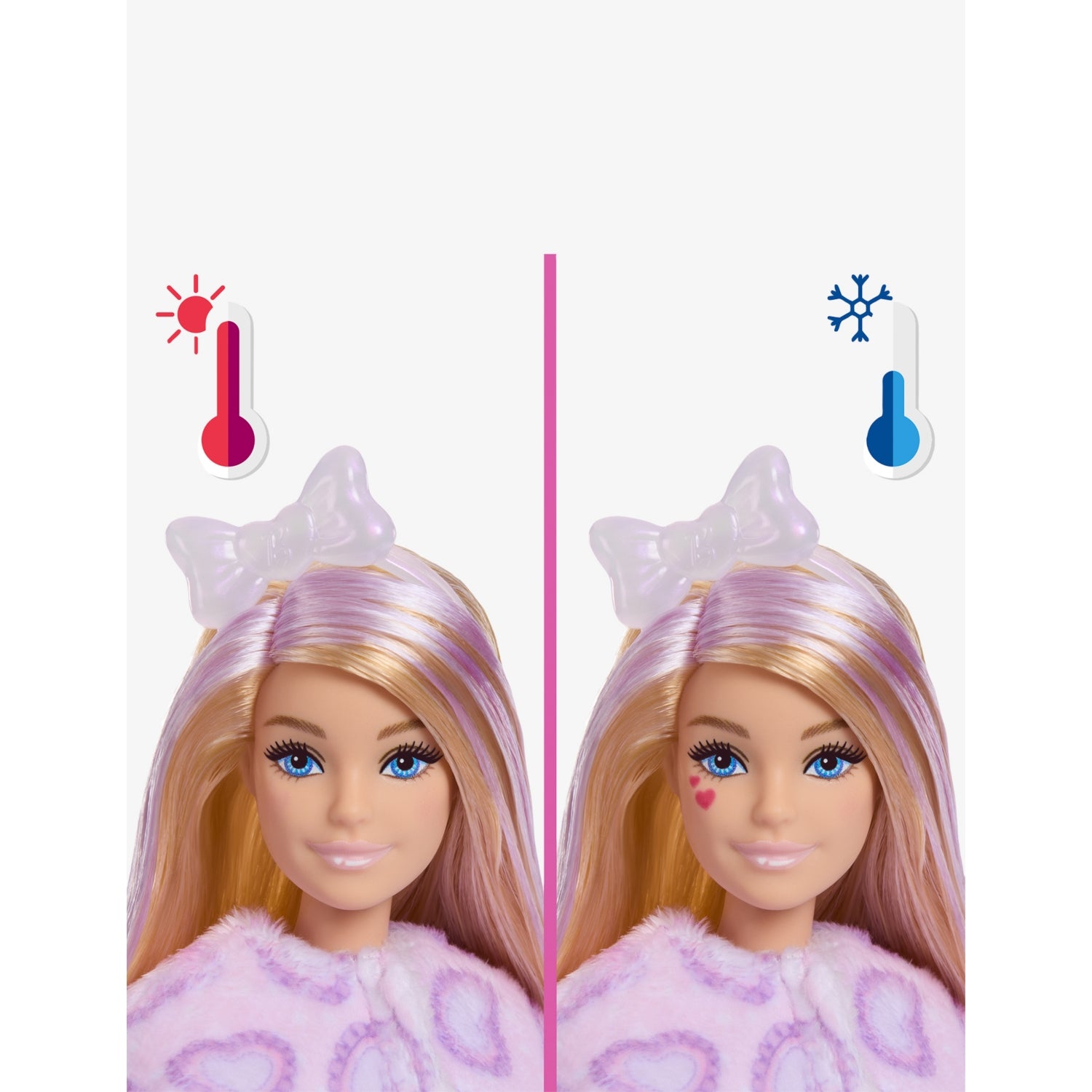 Barbie Cutie Reveal purple kitten playset 30cm, UK version