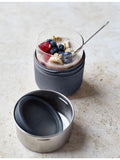 Black+Blum glass stainless-steel lunch pot 450ml - British product
