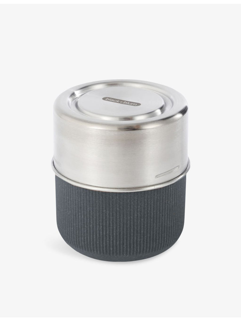 Black+Blum glass stainless-steel lunch pot 450ml - British product