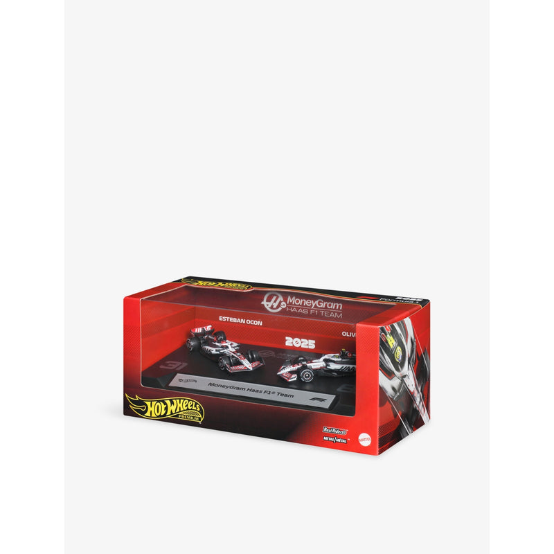 Hot Wheels MoneyGram Haas die-cast racing car set of two, UK version