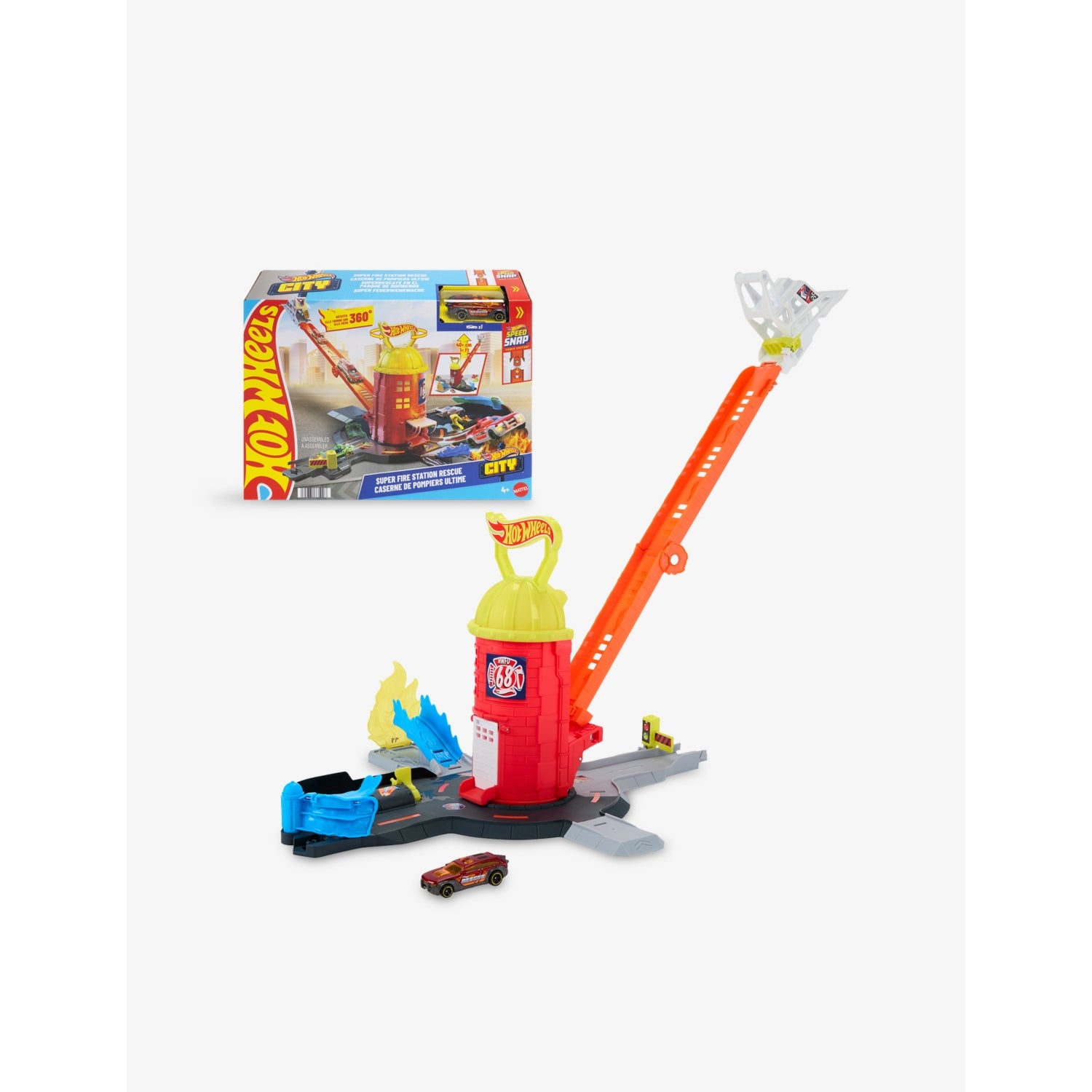 Hot Wheels City Fire Station playset, imported from the UK