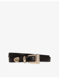 The Kooples rhinestone-embellished leather belt 82cm, UK version
