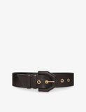 The Kooples Textured Wide Leather Belt