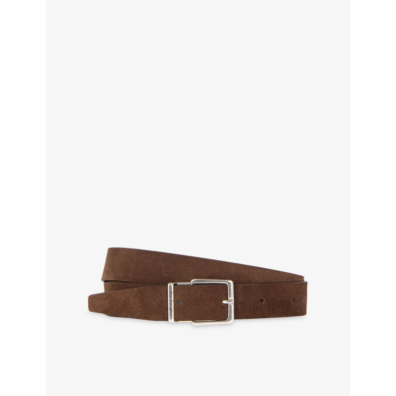 The Kooples suede belt with branded buckle, UK version