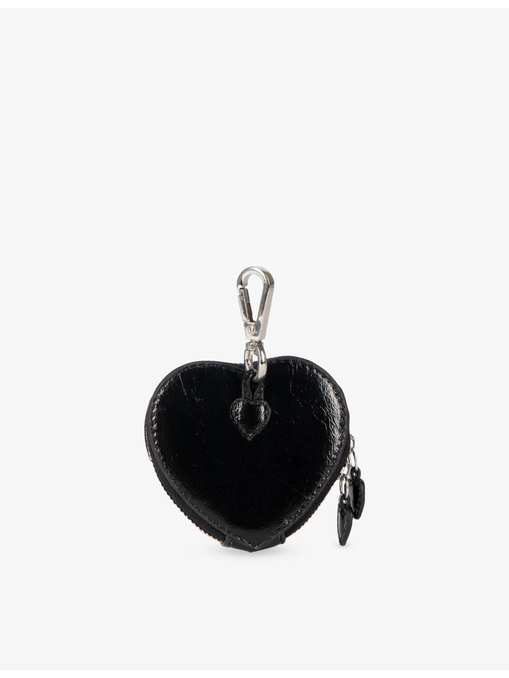 The Kooples stud-embellished leather coin purse heart shape - British product