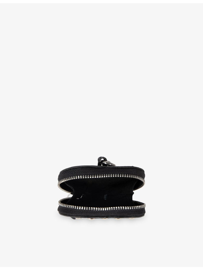 The Kooples stud-embellished leather coin purse heart shape - British product