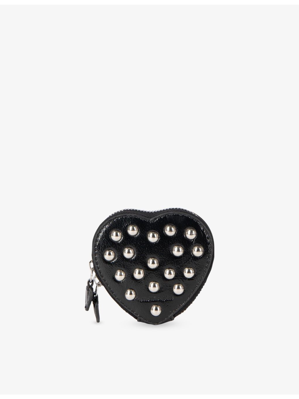 The Kooples stud-embellished leather coin purse heart shape - British product