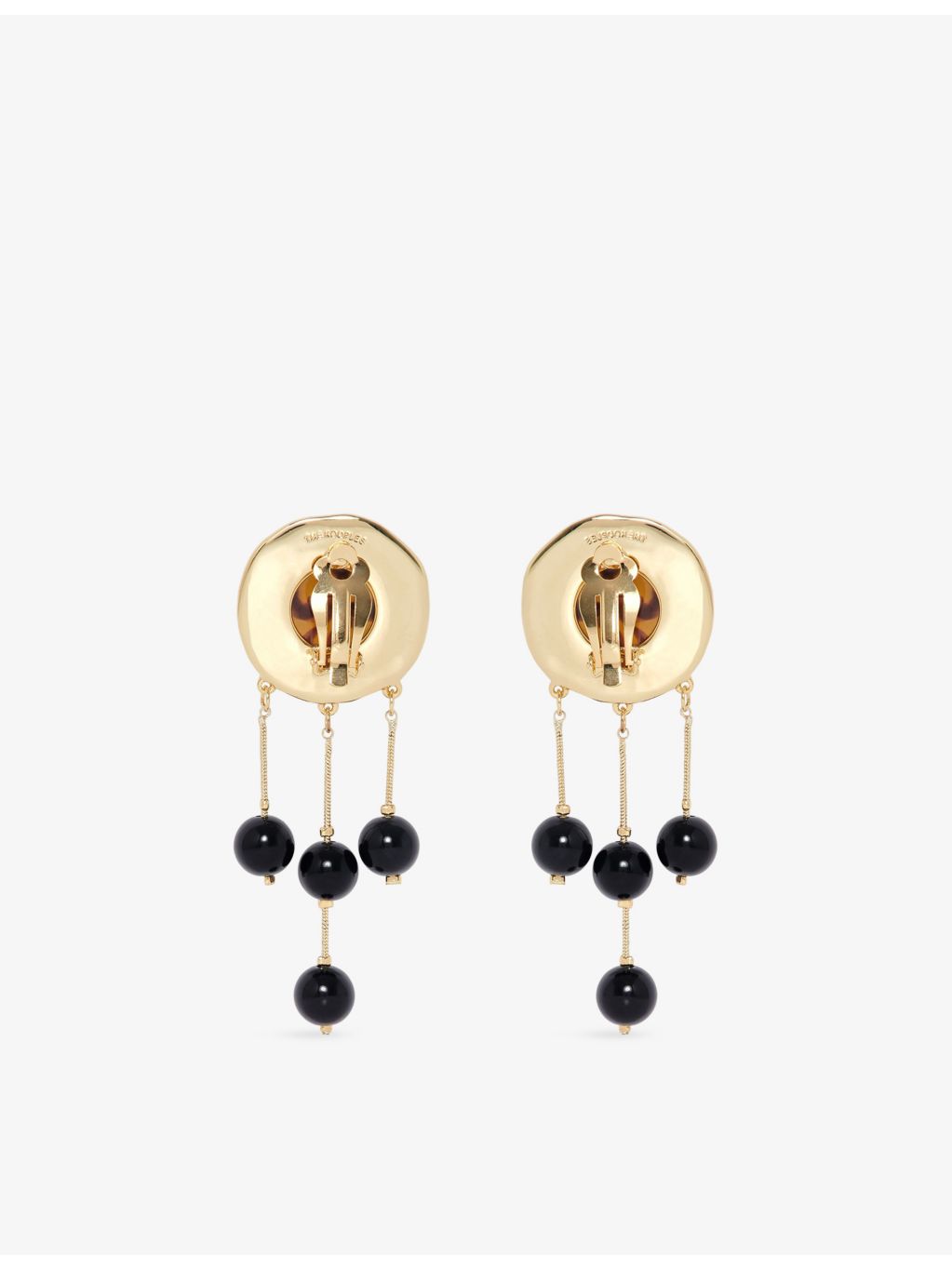 The Kooples beaded brass drop earrings, imported from the UK