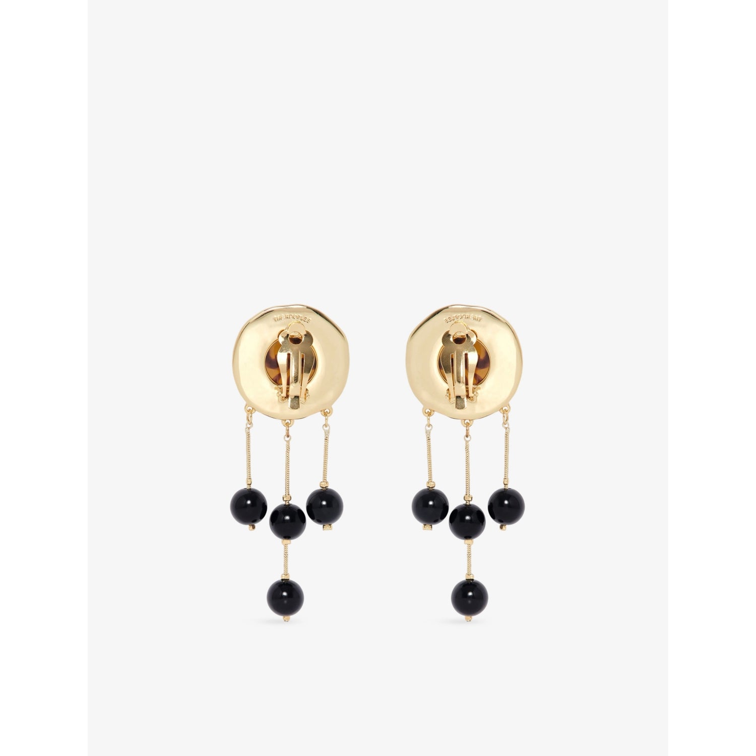 The Kooples beaded brass drop earrings, imported from the UK