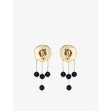 The Kooples beaded brass drop earrings, imported from the UK