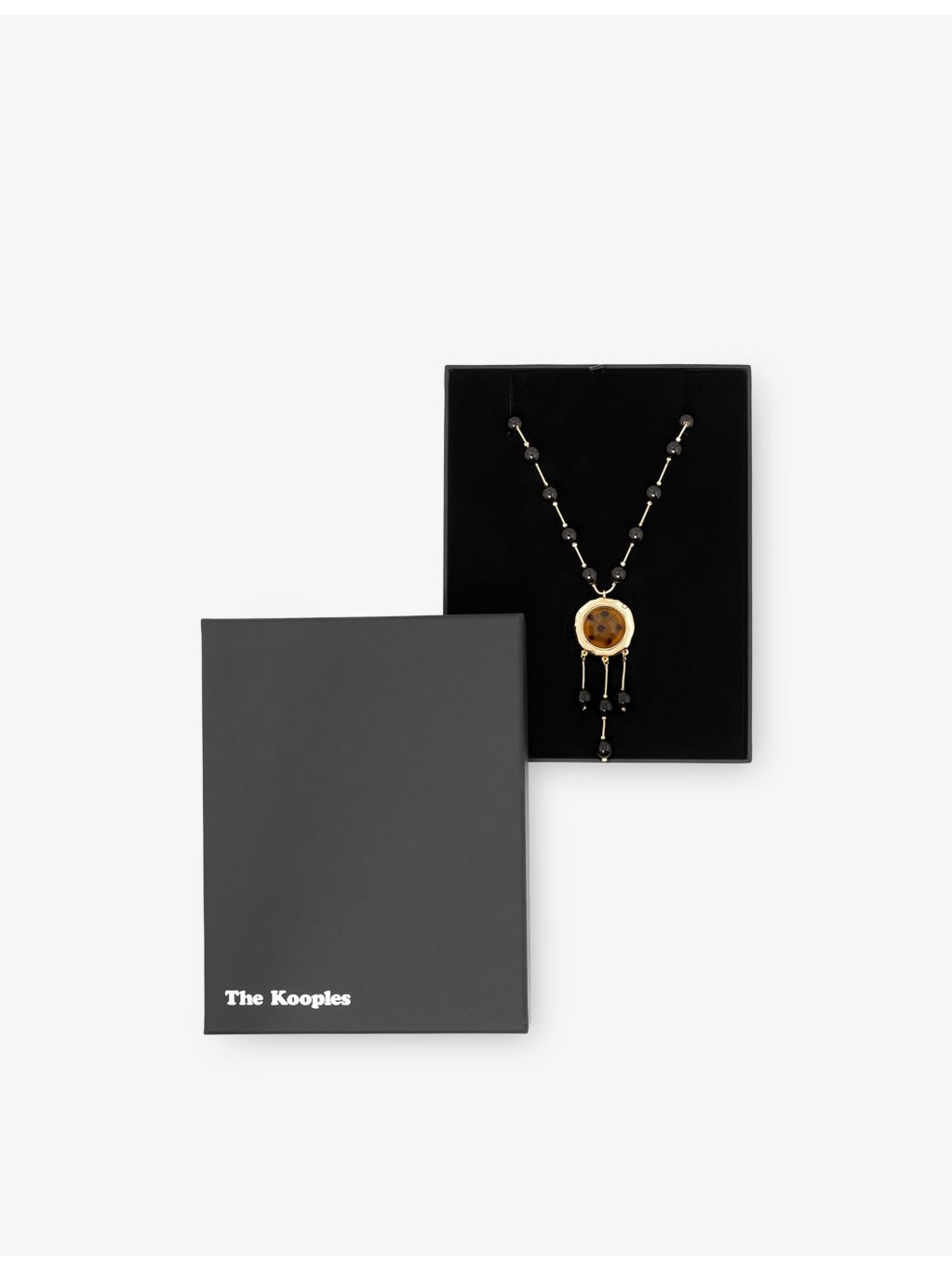 The Kooples beaded brass pendant necklace - British product