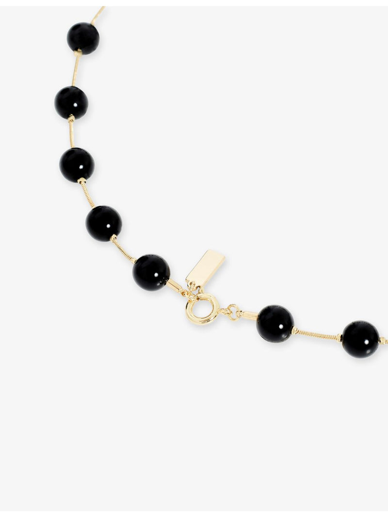 The Kooples beaded brass pendant necklace - British product