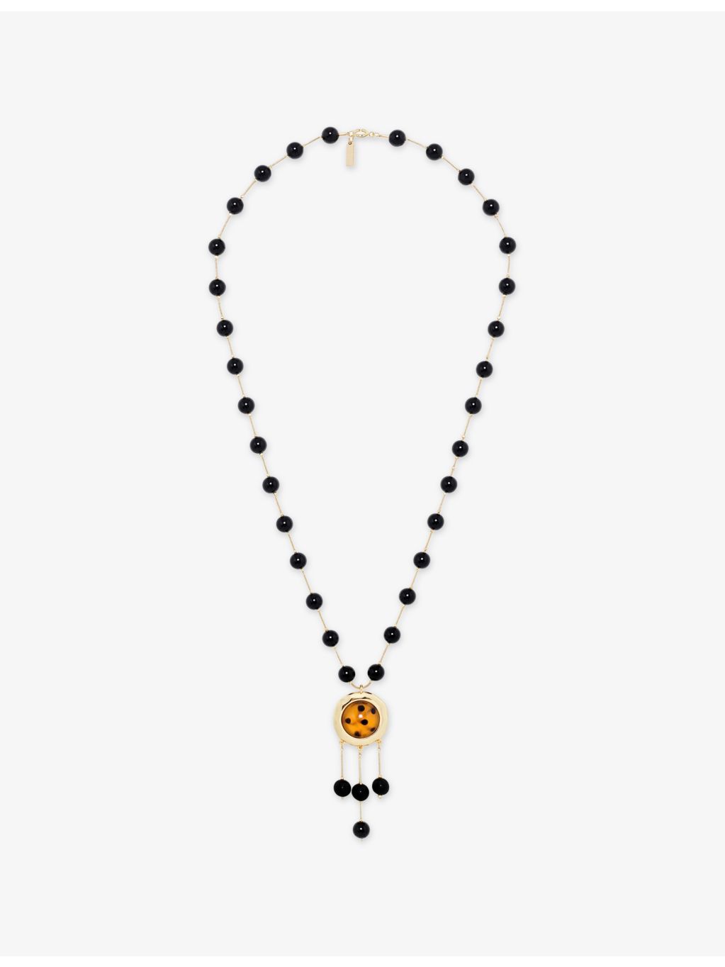 The Kooples beaded brass pendant necklace - British product