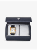 Aspinal of London leather double watch box with suede lining, UK version