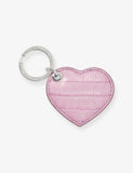 Aspinal of London heart-shaped croc-embossed leather keyring, UK version