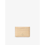 Branded Leather Card Holder - BUTTERMILK